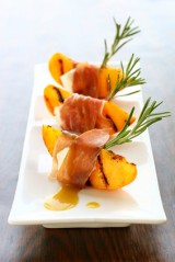 Grilled Nectarines with Gorgonzola and Peppered Bacon