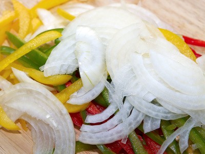 Sauteed Bell Peppers and Onion for Fajitas